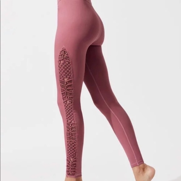 Beautiful macramé mauve pink carbon 38 workout leggings - Picture 1 of 6